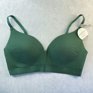 Arizona Body Cotton Wire Free T Shirt Bra Green Womens Size 36C Padded NEW!